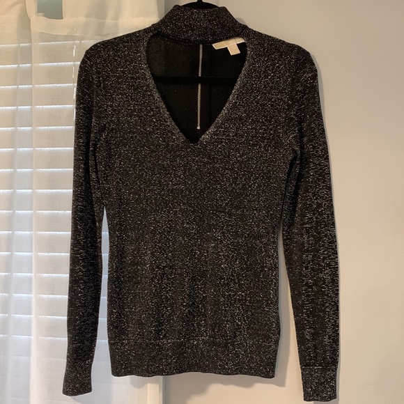 Michael Kors cutout shimmery top XXS NWOT - Picture 3 of 7
